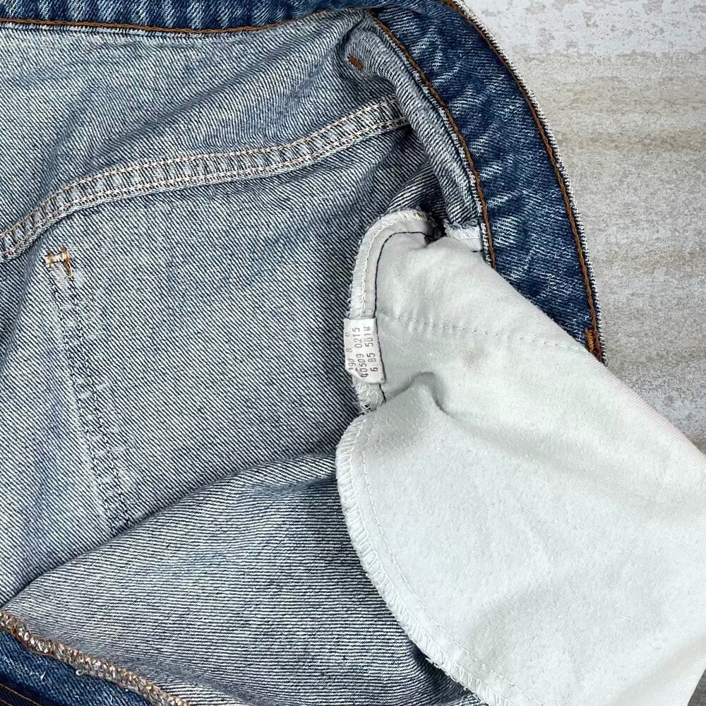 Vintage 80s Orange Tab Levis Jeans 40x30 Straight Fit Medium Wash - Picture 4 of 4